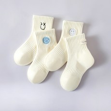 IBboom 兒童素色棉質微笑網眼襪4雙組 J35
