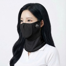 PGA OF AMERICA 男女通用遮蓋式UV防紫外線口罩, 黑色