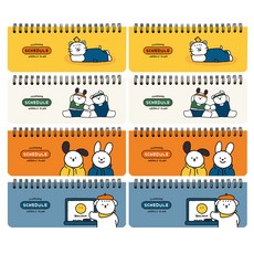 Pinkfoot Ccomang週計畫手冊4款 各2入組, 混色