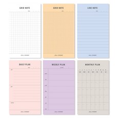 second mansion Plan Memo Pad V 2 Basic 3 Types + Plan 3 Types Set, 混色, 1組