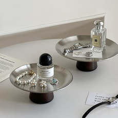 恩熙魔法 簡約現代室內裝飾託盤 2件組, 銀色