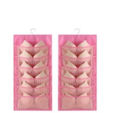 GAPANG 內衣襪子收納盒 6格 粉紅色 09號 TOYA012, 2個