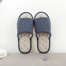 Ray House 條紋室內拖鞋, 海軍藍