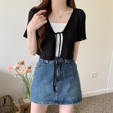 LUNA GIRL 女款Likopeu鏤空針織開襟衫 L24SMC031503