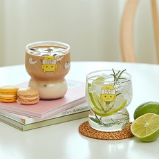 Shinmyohan 小神妙漢圓形耐熱玻璃杯 310ml, 2個, 混色