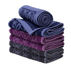 clauman 3種半竹運動毛巾x 2p, 寶藍、深紫、深灰, 6個