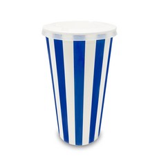 多哥包碳酸飲料外賣紙杯藍色560ml+蓋子套組, 1套