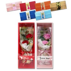 永恆香皂康乃馨花束Y100-2粉色+紅色+零用錢S3 6件套, 混色