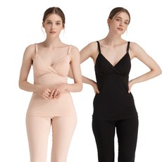 IUNIQUE 莫代爾棉哺乳背心 2入+內搭褲 2入