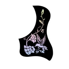 Oready吉他撥片護板 銀色 鳥1, 1個