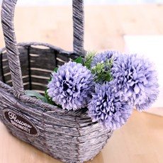 조아트 조화 인테리어 성묘 꽃 미니 부쉬 파스텔알리움 6p, 퍼플, 6개