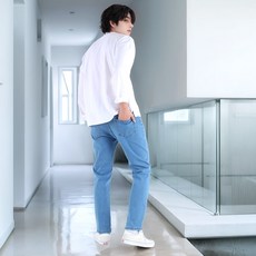 남성용 고탄력 스판 생지 청바지 ND89