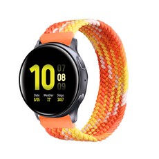 스페이스쉴드 갤럭시 워치 브레이드 솔로 루프 나일론 밴드 20mm M, 샤이닝오렌지