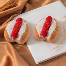 Dadaland 速食玩具鑰匙圈, 熱狗, 12厘米, 2個