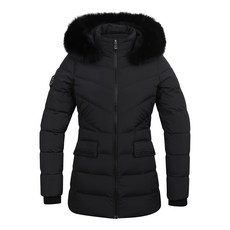 Castelbajac 女款可拆式毛邊連帽羽絨外套 BGAWDW707