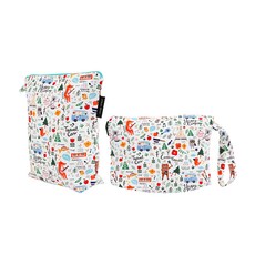 Coney Island 防水攜帶式尿布墊+收納包, 森林露營款