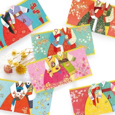 From&To 韓服信封 FB306 3入 + FB307-456 3入組, 混合顏色, 1套