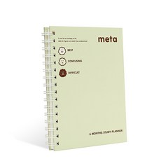 인디고 혼자공부 메타 스터디 플래너 6개월용, 민트, 1개