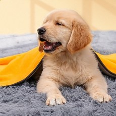 Keribing 狗狗浴巾, 黃色, 1個