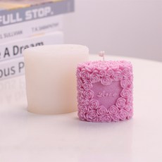 Homeflow 愛心玫瑰蠟燭 手工蠟燭 矽膠模具, 單一顏色