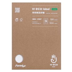 Formtec Hi-Eco 地址標籤 HES-3107, 100個裝, 16格