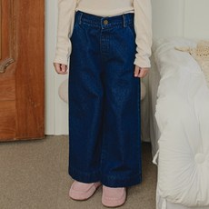 兒童貓咪刷毛牛仔褲