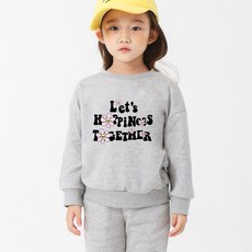 KIDSCREW 兒童 Let's Together 刷毛大學T