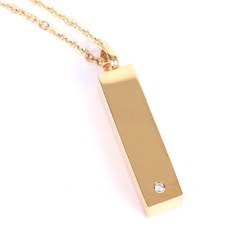 DING DONG PET 寵物離世紀念金條造型項鍊 WKA384, 1個