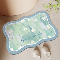 위더홈 미니 데이지 포인트 뽀송 매트, 블루