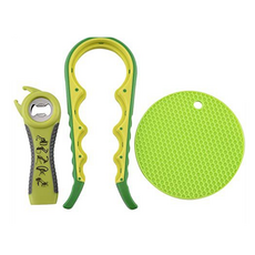 J.four 3合1多功能萬用開瓶器3件組, 1套, 綠色