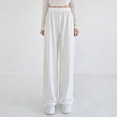 Planday 女款 修身版型 長腿效果 腰部綁帶 鬆緊帶 寬褲 長版