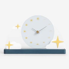 Growup 豪華室內設計桌鐘 太陽, 白色