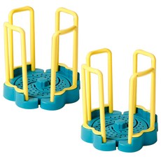 Miranda 多用途飯碗湯碗整理架, 黃色 + 綠色, 1套