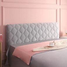 마켓에이 마름모 플러시 침대헤드커버, 그레이