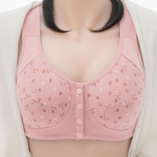 페이토 전면 버클 꽃패턴 면화 임산부 브라