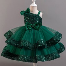 ABF 兒童不對稱珠飾蝴蝶結蛋糕裙