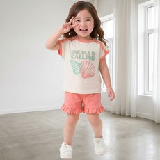 KIDSCOMO 兒童Calling短袖上下裝套組