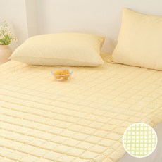 The Zari Momo格紋絎縫薄墊, 檸檬黃