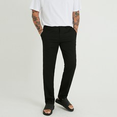 Fivelarge 大尺碼標準版型隱藏式鬆緊帶長褲 西裝褲