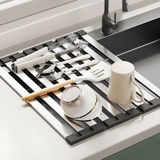 BBLOCK 304不鏽鋼折疊式碗盤瀝水架 瀝水盤層架, 1個, 單一顏色