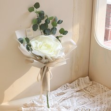 아스파시아 에센셜 자이언트 로즈 + 폴리안 꽃다발 세트 M, 캄그레이, 1세트