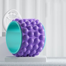 soonZAM 伸展背部按摩 初學者居家訓練 瑜珈皮拉提斯滾輪, 紫色, 1個