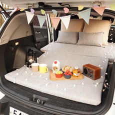 THE BEDDING SHOP 汽車SUV車用折疊式車宿床墊, 現代 Palisade, 現代 Santa Fe, 現代 Tucson, Kia Niro, Kia Carnival, Kia Mohave, Kia Sorento, Kia Sportage, SsangYong Rexton, SsangYong Tivoli, Renault QM6, 灰色