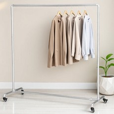 제이라이프 토브 튼튼 무쇠 지지대 파이프 행거, 실버