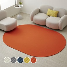 BLEDIK HOME NewJeans 四季可水洗不規則橢圓形地毯