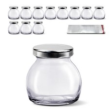 mir 韓國 橢圓玻璃瓶 S IS150 12入 + 收縮膜 12入 套組 隨機出貨, 1套