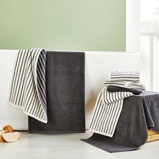 Modern House Mono 日常洗臉毛巾 純棉 7件組, 1套, 灰色, 象牙白