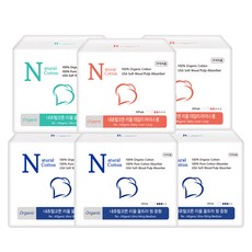 Natural Cotton 棉衛生棉 M號 16入 3包+L號 14入 1包+加長型護墊 20入 2包, 1套