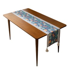 Haroa 魚圖案桌旗, 單一顏色, 180cm