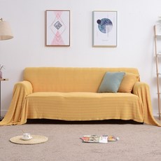 空氣感簡約素色沙發披毯, 款式 01